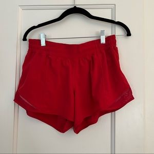 Size 8 Red Lululemon Hotty Hot Shorts
